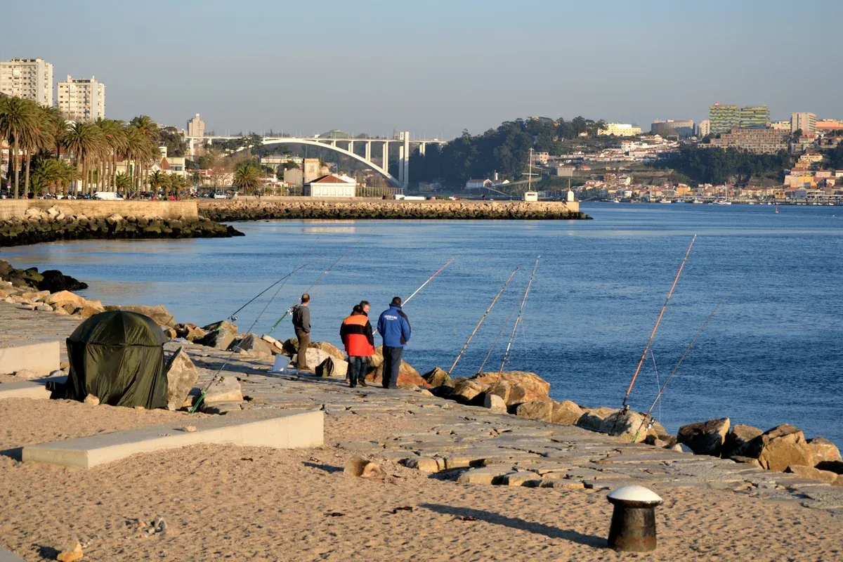 River mouth at Foz do Douro, where a Porto yacht cruise with wine heads out from Porto